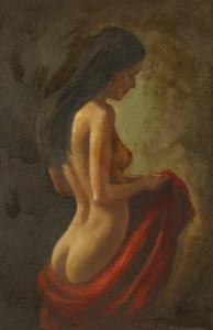 DEFOSSE,Femme au drap rouge,Ader FR 2012-10-05