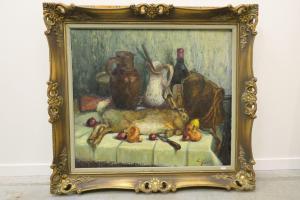 DEFROYENNES Edmond 1896-1977,Nature morte au lièvre,1961,Rops BE 2021-07-24