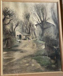 DEGAINE Edouard 1887-1967,Vue d'un village,1931,Pescheteau-Badin FR 2021-10-19