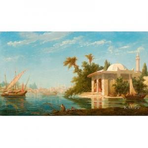 DEGAND Eugène 1829-1870,Blick auf Silhouette einer orientalischen Stadt am,Kaupp DE 2007-11-29