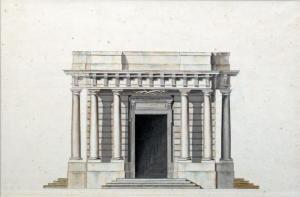 DEGANS 1700,Élévation de la façade d'un pavillon,Baron Ribeyre & Associés FR 2016-04-06