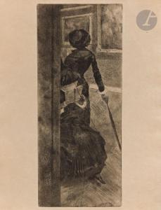 DEGAS Edgar 1834-1917,Au Louvre : la peinture,1876,Ader FR 2024-04-03