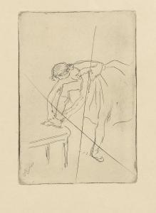 DEGAS Edgar 1834-1917,Danseuse mettant son chausson,1892,Galerie Koller CH 2015-12-05
