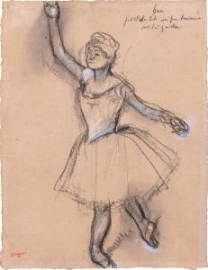 DEGAS Edgar 1834-1917,Etude de danseuse, bras levé,1885,Sotheby's GB 2024-04-24