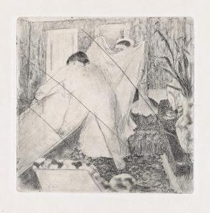 DEGAS Edgar 1834-1917,La Sortie du Bain,Swann Galleries US 2014-09-23