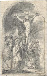 DEGLER Johann,Christus am Kreuz und der Lanzenstich des Longinus,Galerie Bassenge 2014-11-28