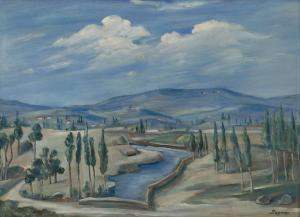 DEGNER Arthur 1887-1972,Italienische Landschaft,1936,Galerie Bassenge DE 2022-12-03