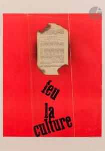 DEGOTTEX Jean 1918-1988,Feu la culture,1968,Ader FR 2024-01-24
