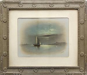 DEGRAFF M,Ships in a Moonlit Harbor,Clars Auction Gallery US 2013-06-15