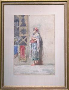 DEGROFSI A 1800-1900,MIDDLE EASTERN WOMAN IN A BAZAAR,William Doyle US 2005-01-12