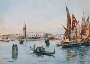 DEGROISI A,View of The Doge's Palace and Campanile from the Lagoon,1900,Bonhams GB 2009-09-15