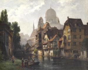 DEHN Georg 1843-1904,Nürnberg mit Blick von der Insel Schütt zur Sy,1883,Scheublein Art & Auktionen 2021-09-24