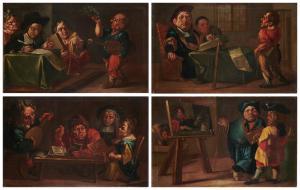 DEHO Alessandro Bernardino,four allegories of the arts: Poetry, Architecture,,Sotheby's 2023-03-22