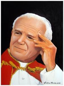DEIDDA Santina 1969,Ritratto di Papa Giovanni Paolo II – Karol Jòz,2015,Saletta d'arte Viviani 2016-07-02