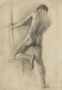 DEINEKA Alexander Alexandrov 1899-1969,Male nude model,1930,Sovcom RU 2022-11-23