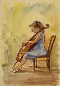 DEINEKO Olga Konstantinovna 1897-1970,Cellist,1960,Sovcom RU 2024-02-20