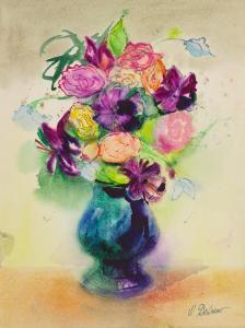 DEINEKO Olga Konstantinovna 1897-1970,Vase of flowers,1930s,Sovcom RU 2024-02-20