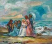 DEJEV Platon 1901-1981,ladies on a beach,Waddington's CA 2005-11-21