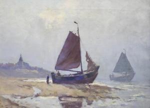 DEKKER Henk 1897-1957,Vissersboot op het strand,Venduehuis NL 2022-10-11