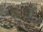DEKKER Nicolas Charles,The Amstel near the Halvemaansteeg, Amsterdam,1946,Christie's 2007-01-16