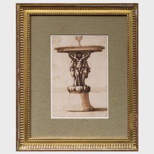 del BIANCO Baccio 1604-1656,Design for a Fountain Supported by Satyresses,Stair Galleries 2022-01-27