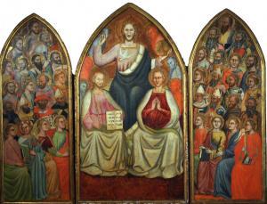 del BIONDO Giovanni 1340-1400,Trittico composto da Trinità con Vergine in Glori,Vincent Casa d'Aste 2022-05-03