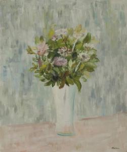 DEL BON Angelo 1898-1952,Fiori nel vaso bianco,1938,ArteSegno IT 2014-06-28