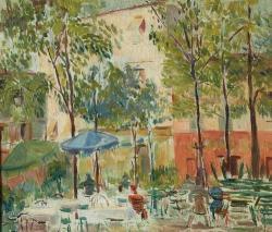DEL BON Angelo 1898-1952,Piazzetta ad Alassio,1934,Meeting Art IT 2007-06-02