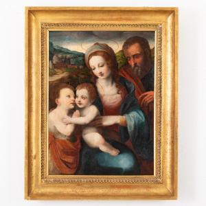 DEL BRINA Francesco 1540-1585,Sacra Famiglia con san Giovannino,Wannenes Art Auctions IT 2023-12-11