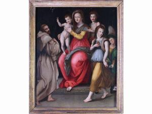 del BRINA Giovanni,Madonna con Bambino e San Giovannino tra i Santi F,1583,Maison Bibelot 2020-12-16