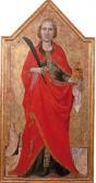 del CASENTINO Jacopo Landini,Saint Lucy with a female patron,1320 circa,Christie's 2007-04-19