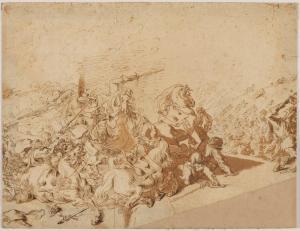 del CASTILLO Y SAAVEDRA Antonio 1616-1668,An equestrian battle,Galerie Koller CH 2022-09-23