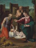 DEL COLLE Raffaellino 1500-1566,The Holy Family with Saint Jerome,Christie's GB 2013-07-03