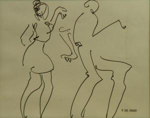 DEL DRAGO Francesco 1920-2013,Couple de danseurs,Siboni FR 2020-12-13
