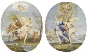 del PO Teresa 1646-1716,Pan and Syrinx - Apollo and Daphne,1698,Christie's GB 2022-01-28