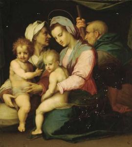 Del Sarto Andrea 1486-1530,The Holy Family with Elizabeth and Infant Saint Jo,Christie's 2006-10-03