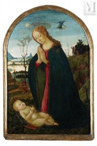 del SELLAIO Jacopo 1441-1493,Madone en adoration de l'Enfant Jésus,Millon & Associés FR 2023-09-27