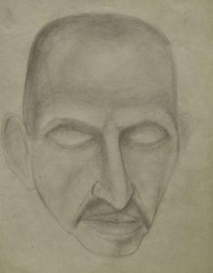 DEL VASTO Lanza,Portrait de Gandhi,Artcurial | Briest - Poulain - F. Tajan FR 2011-11-14