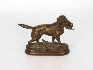 DELABRIERRE Edouard Paul 1829-1912,Chien de chasse,Cannes encheres, Appay-Debussy FR 2024-03-26