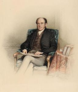 DELACOUR Benjamin 1818-1845,A GENTLEMAN,1842,Mellors & Kirk GB 2014-09-17