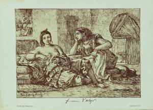 DELACROIX Eugene 1798-1863,Femmes d\’Alger,1833,Ferri FR 2018-11-23