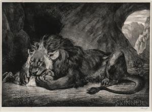 DELACROIX Eugene 1798-1863,Lion de L'Atlas,1829,Skinner US 2018-01-26