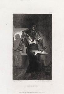 DELACROIX Eugene 1798-1863,Un Forgeron.,1833,Swann Galleries US 2013-09-12