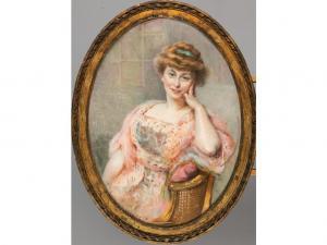 DELACROIX GARNIER Pauline 1863-1912,Portrait de femme assise,Hôtel des ventes d'Avignon 2023-04-22