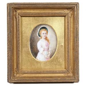 DELACROIX,Portrait of a young lady,19th century,Butterscotch Auction Gallery US 2022-03-20