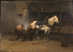 DELAHAYE Ernest Jean 1855-1921,Ferriers,1883,Butterscotch Auction Gallery US 2020-07-26