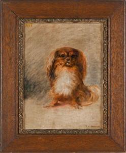 DELAHAYE Ernest Jean 1855-1921,Portrait du chien Kit,Conan-Auclair FR 2024-03-09
