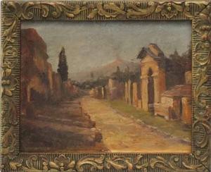 DELAHOGUE Eugene Jules 1867-1935,Les ruines de Pompéi,1904,Delorme-Collin-Bocage FR 2009-06-17