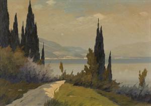 DELAI Luigi 1891-1960,Veduta del lago di Garda,Capitolium Art Casa d'Aste IT 2020-12-15