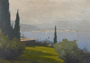 DELAI Luigi 1891-1960,Veduta del Lago di Garda,Capitolium Art Casa d'Aste IT 2023-07-11